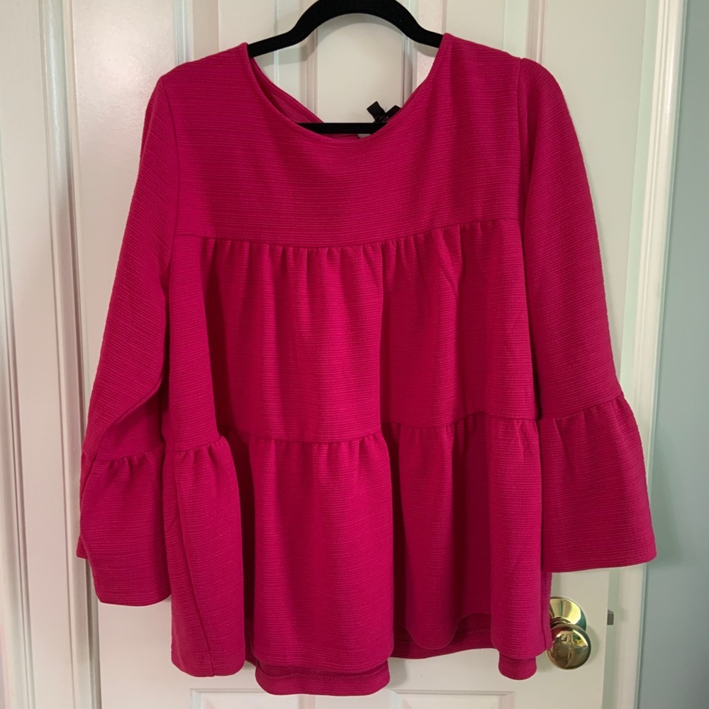 J. Crew Pink Long Sleeve Top